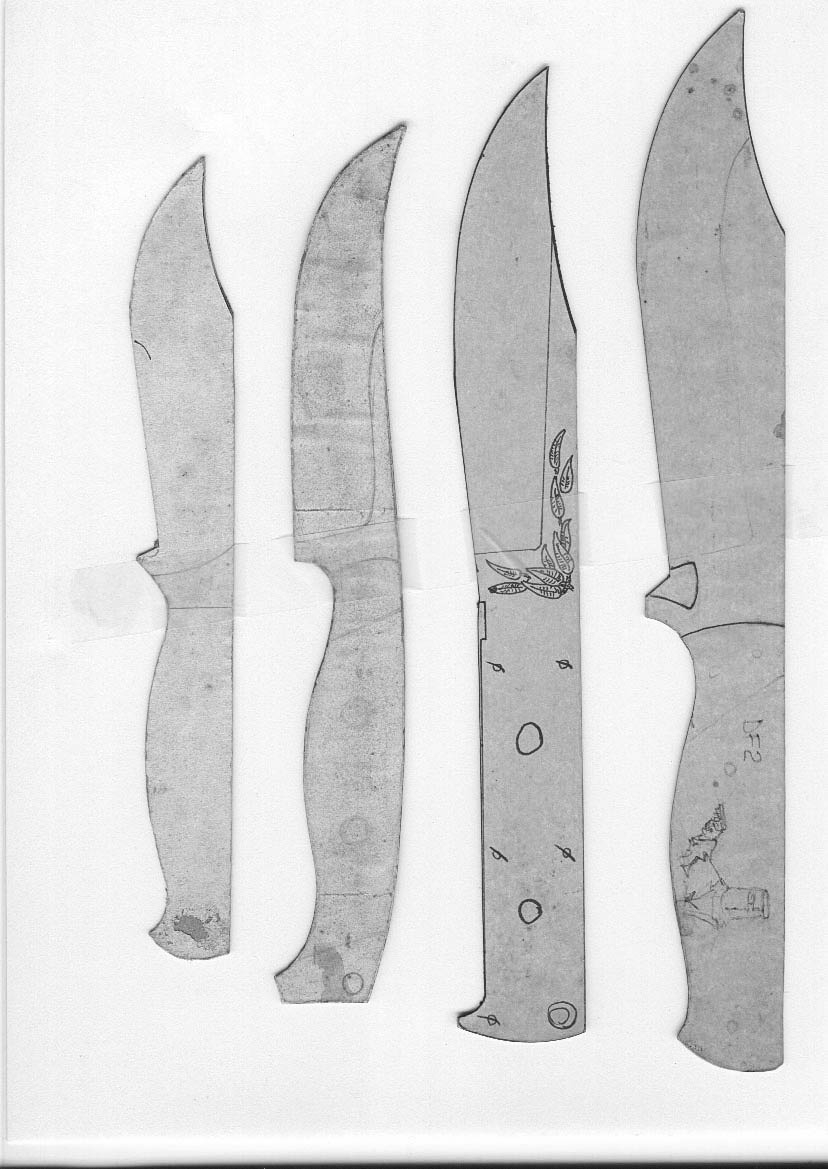 printable bowie knife template