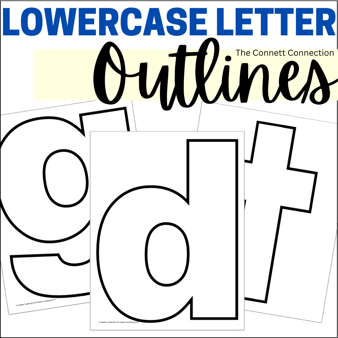 Lowercase Letter Outlines For Alphabet Crafts And Bulletin Board 