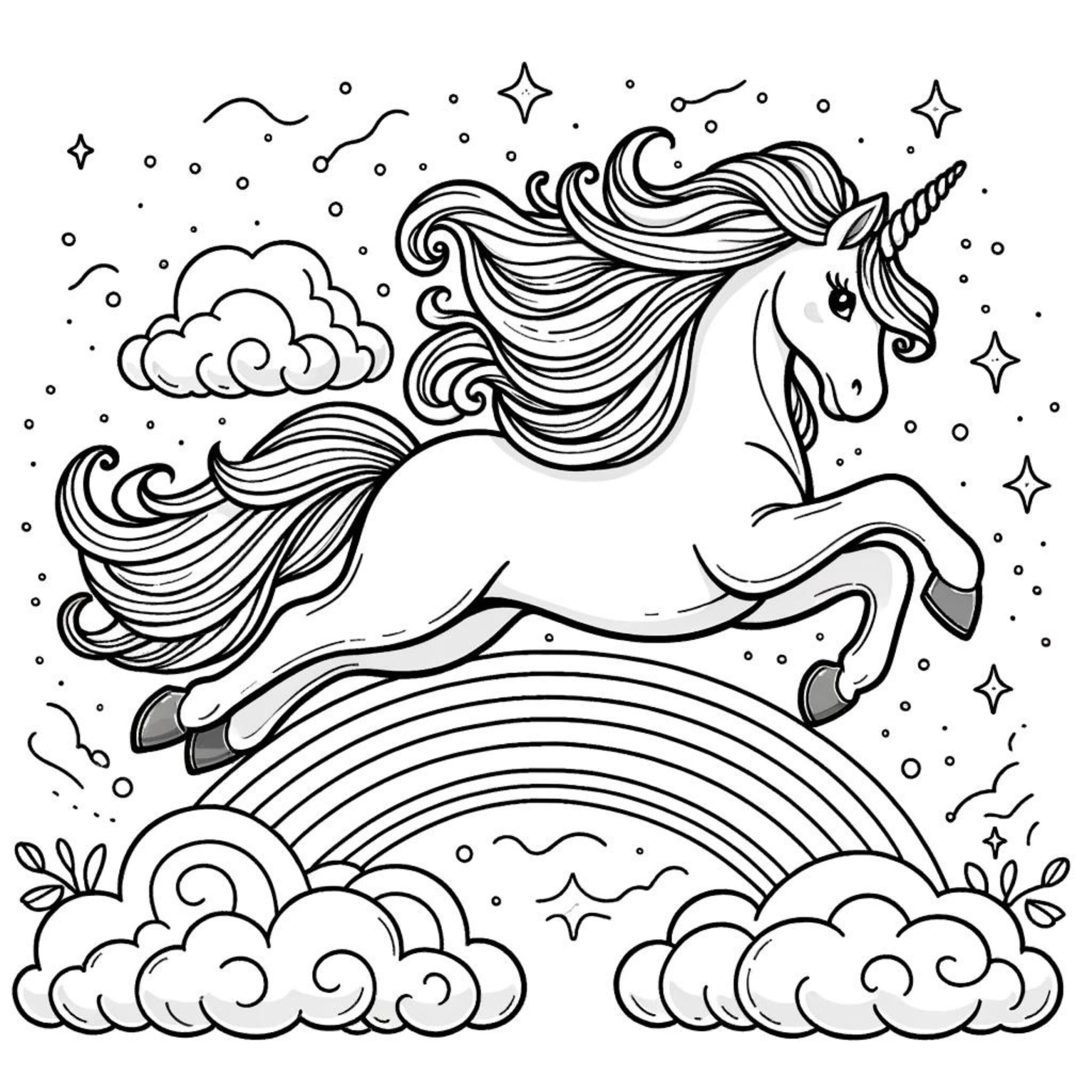 unicorn coloring picture