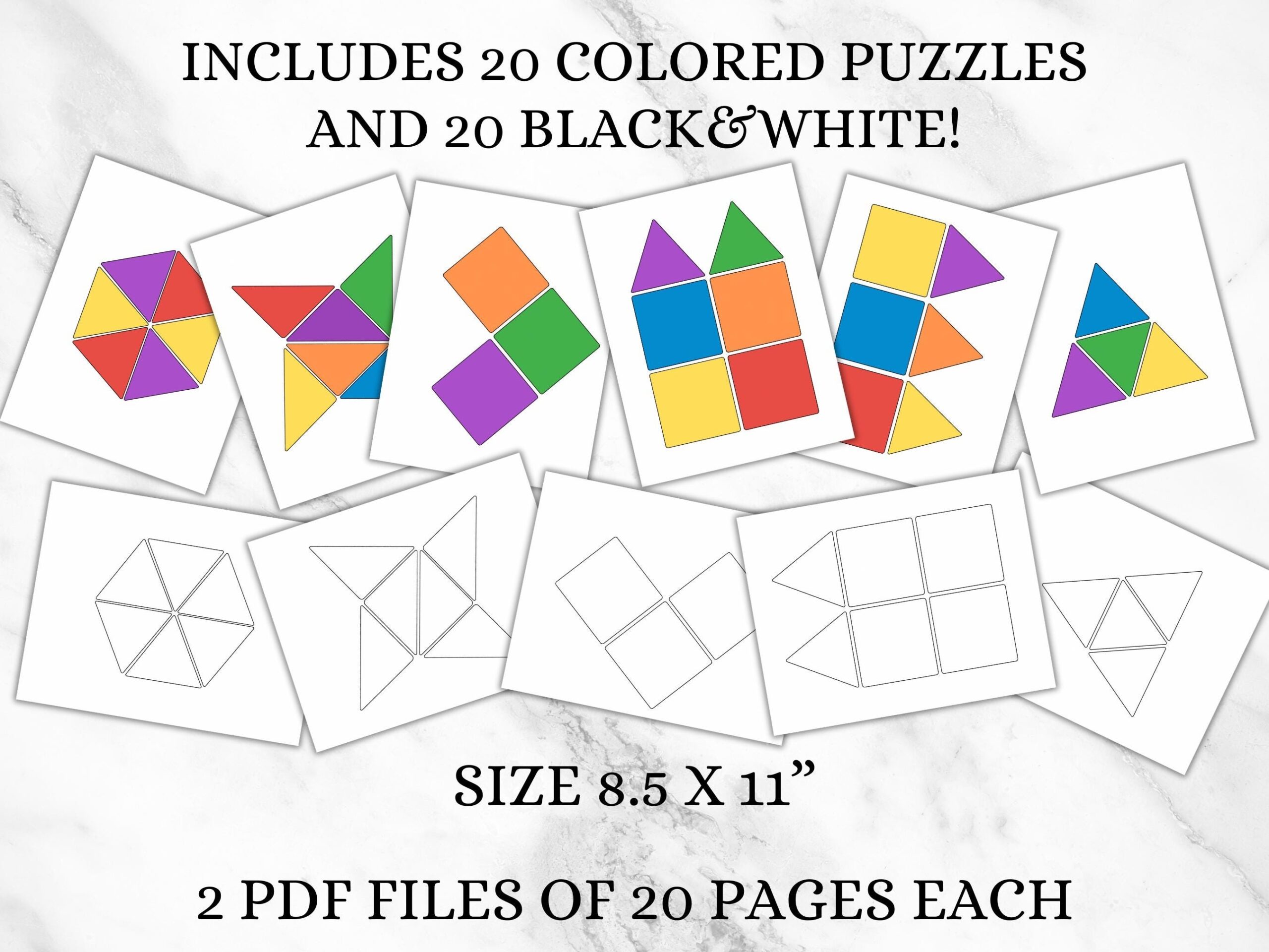 module for floor mosaic tile puzzle template