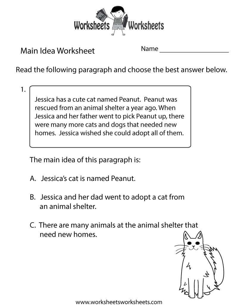 Main Idea Worksheets Worksheets Library Worksheets Library