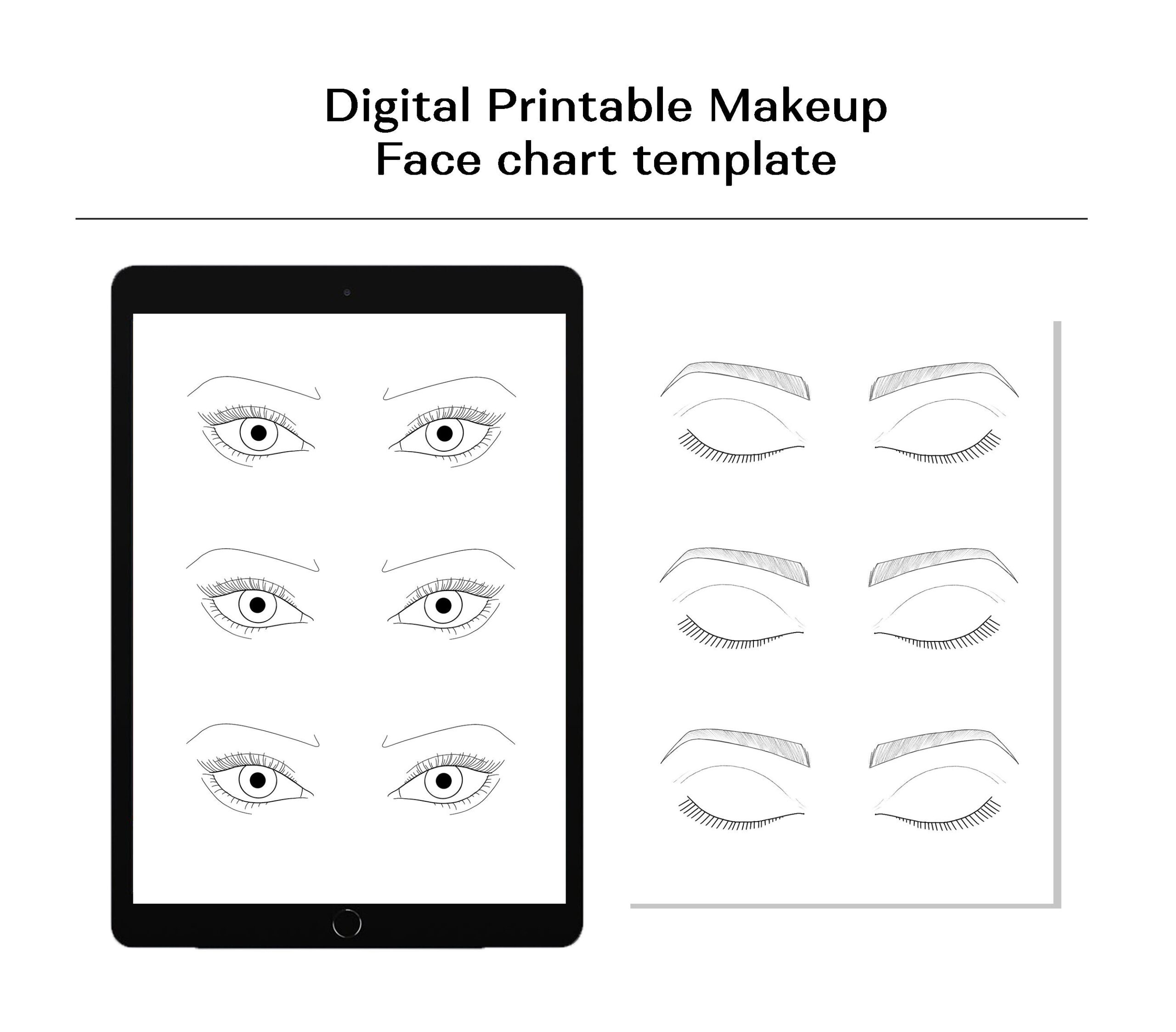 Makeup Eye Chart Printable Blank Makeup Eyetemplate To Print Make 