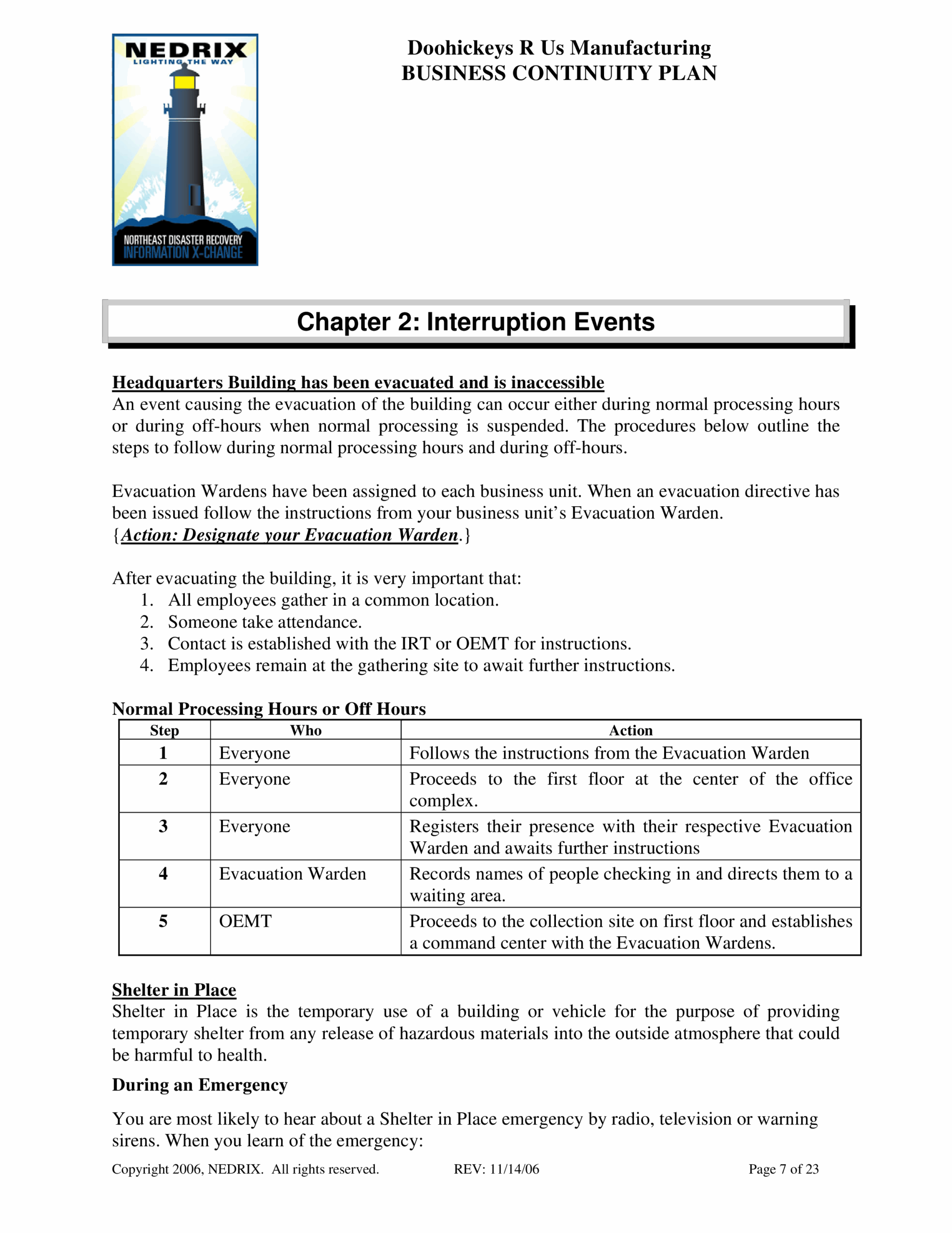 Manufacturing Business Continuity Plan Templates At 