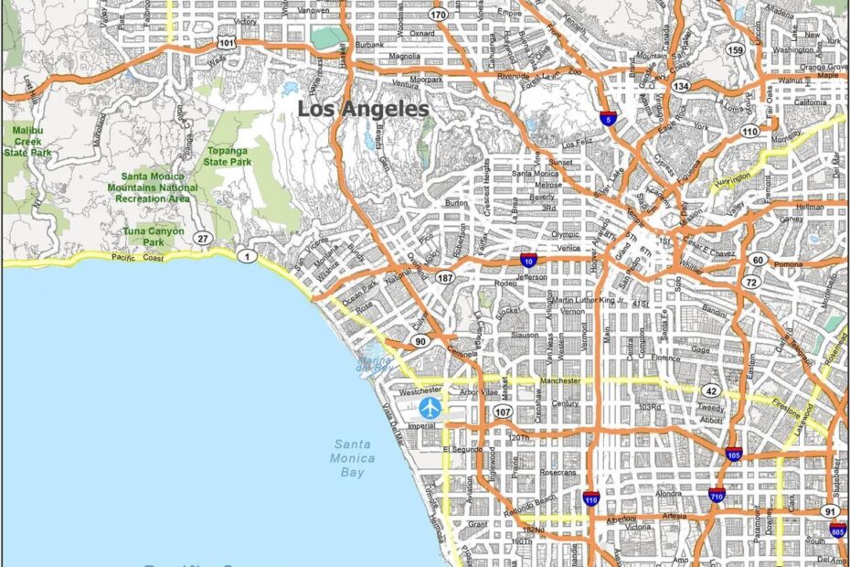 Map Of Los Angeles California GIS Geography