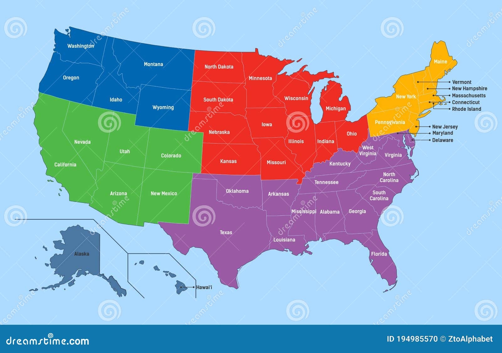 printable map of america