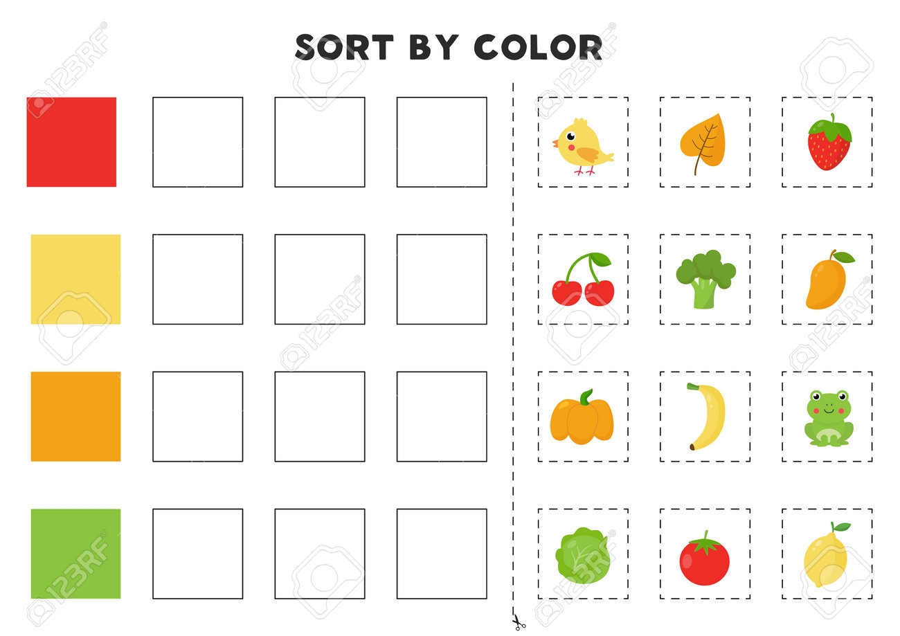 Match Colors Table Learning Colors Game Printable Worksheet For Preschool Royalty Free SVG Cliparts Vectors And Stock Illustration Image 169393526 