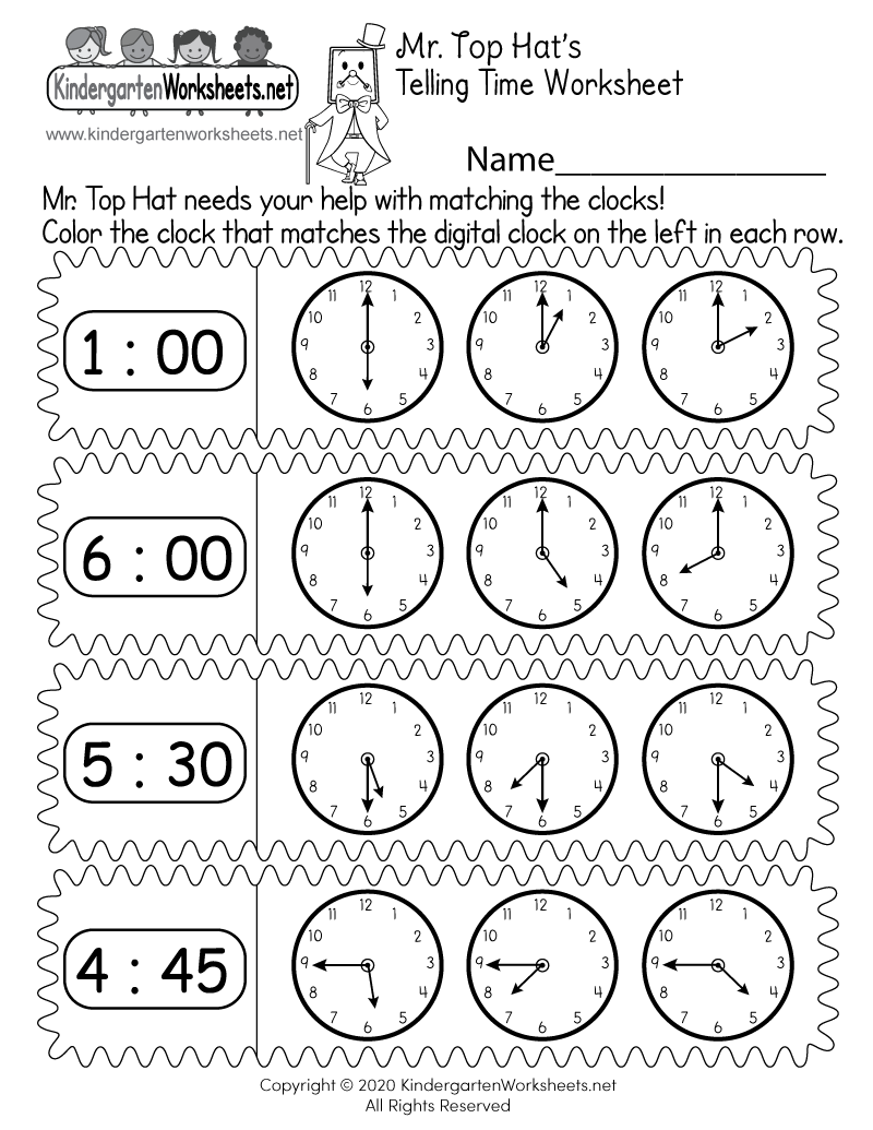 Matching Digital And Analog Clocks Worksheet Free Printable 
