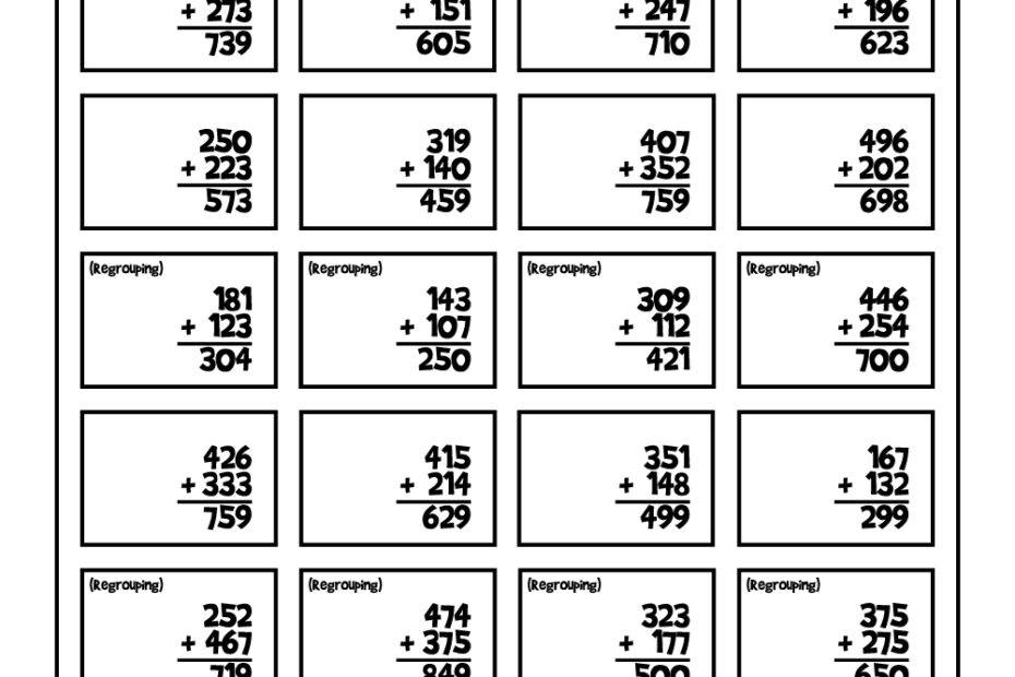 Math Regrouping Worksheets Woo Jr Kids Activities Childrens Worksheets Library