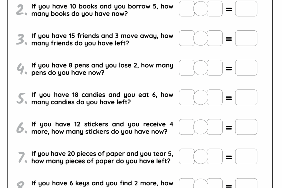Math Word Problems Free Worksheet For Kids SKOOLGO