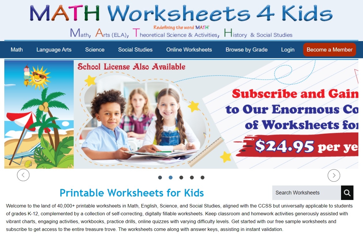 Math Worksheets 4 Kids Unbiased Review