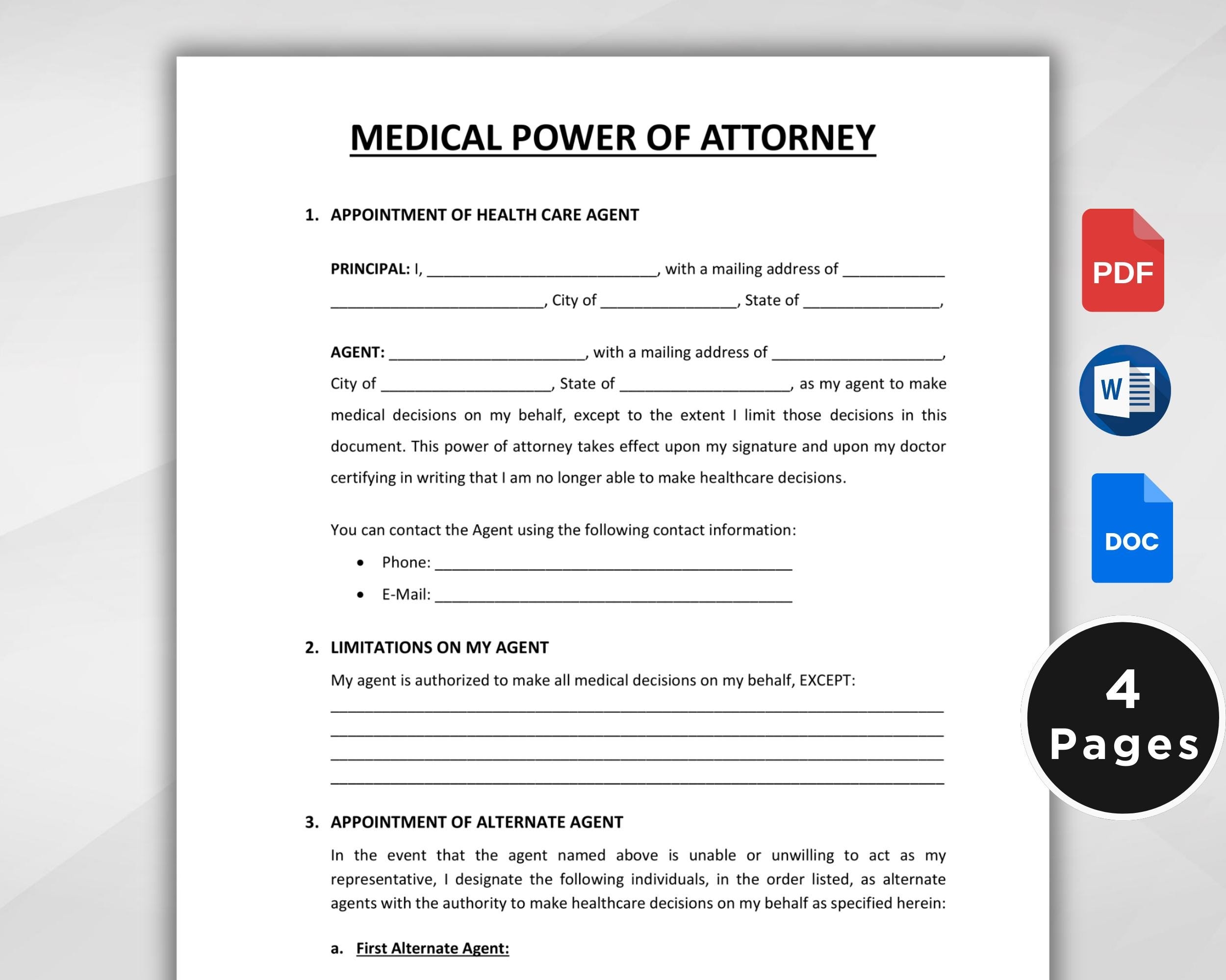 power of attorney forms free printable