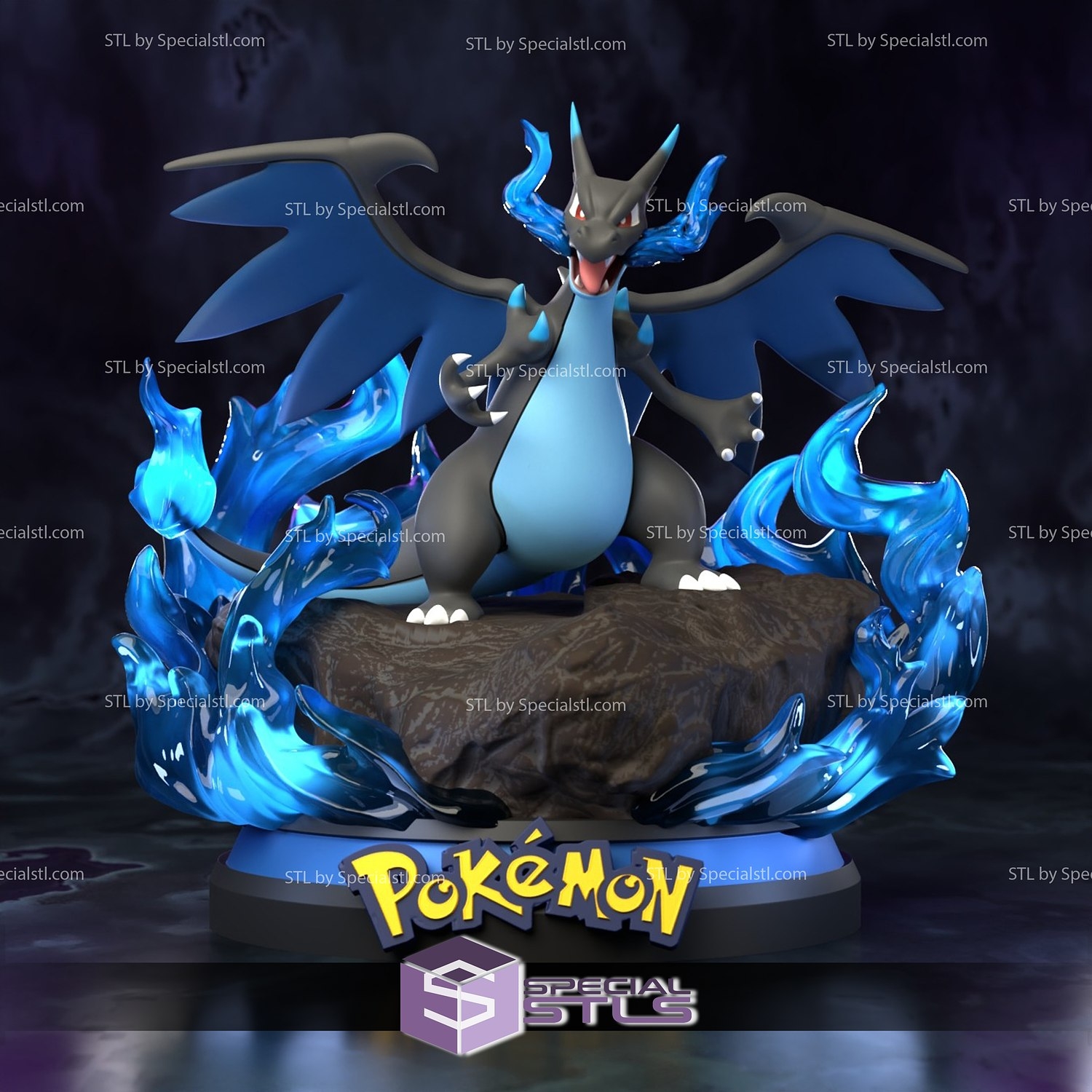 Mega Charizard Pokemon Ready To 3D Print SpecialSTL
