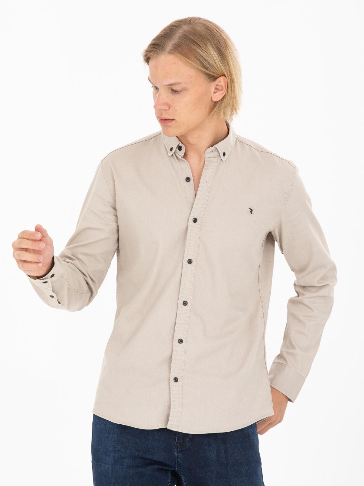 Men Denim Shirt Wholesale Cream Color Wholesale Shirts
