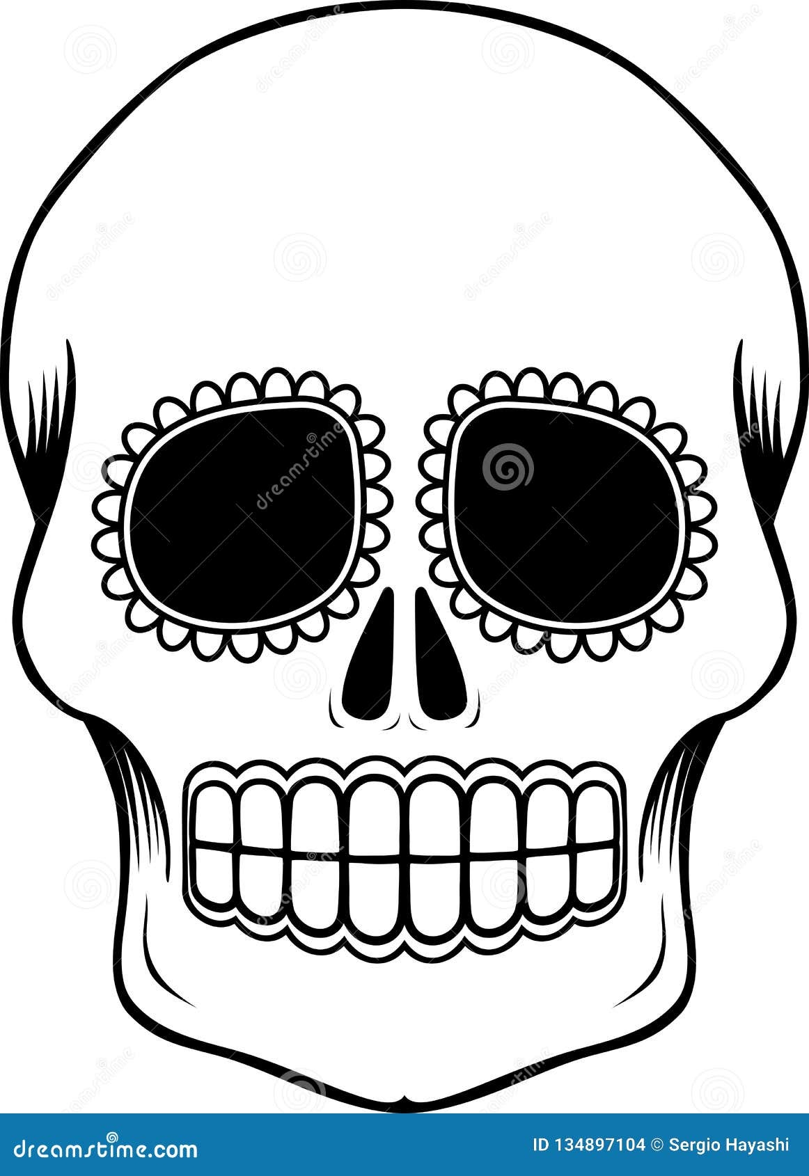 printable sugar skull template