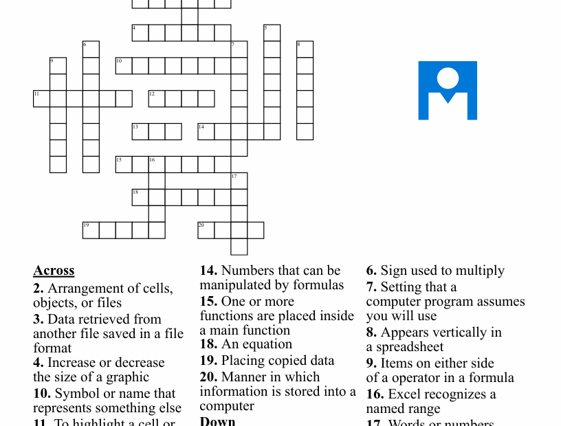 Microsoft Excel Crossword WordMint