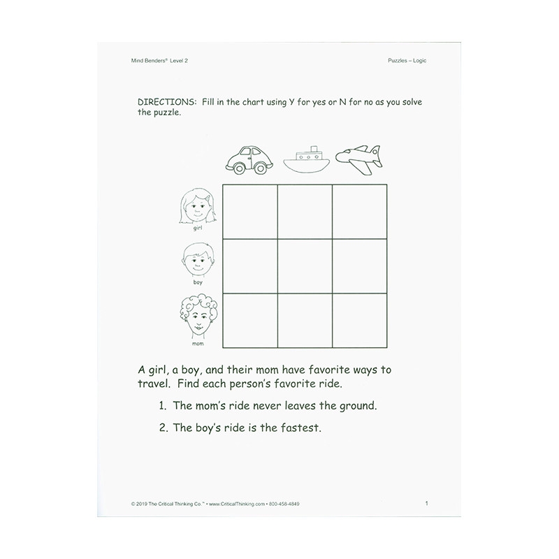 Mind Benders Level 2 Grades 1 2 