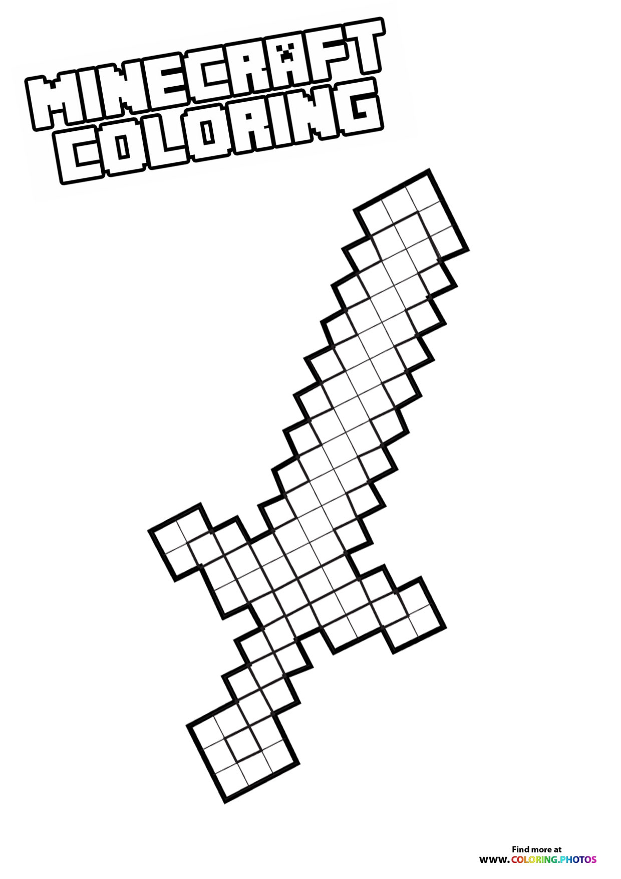 minecraft printable coloring pages
