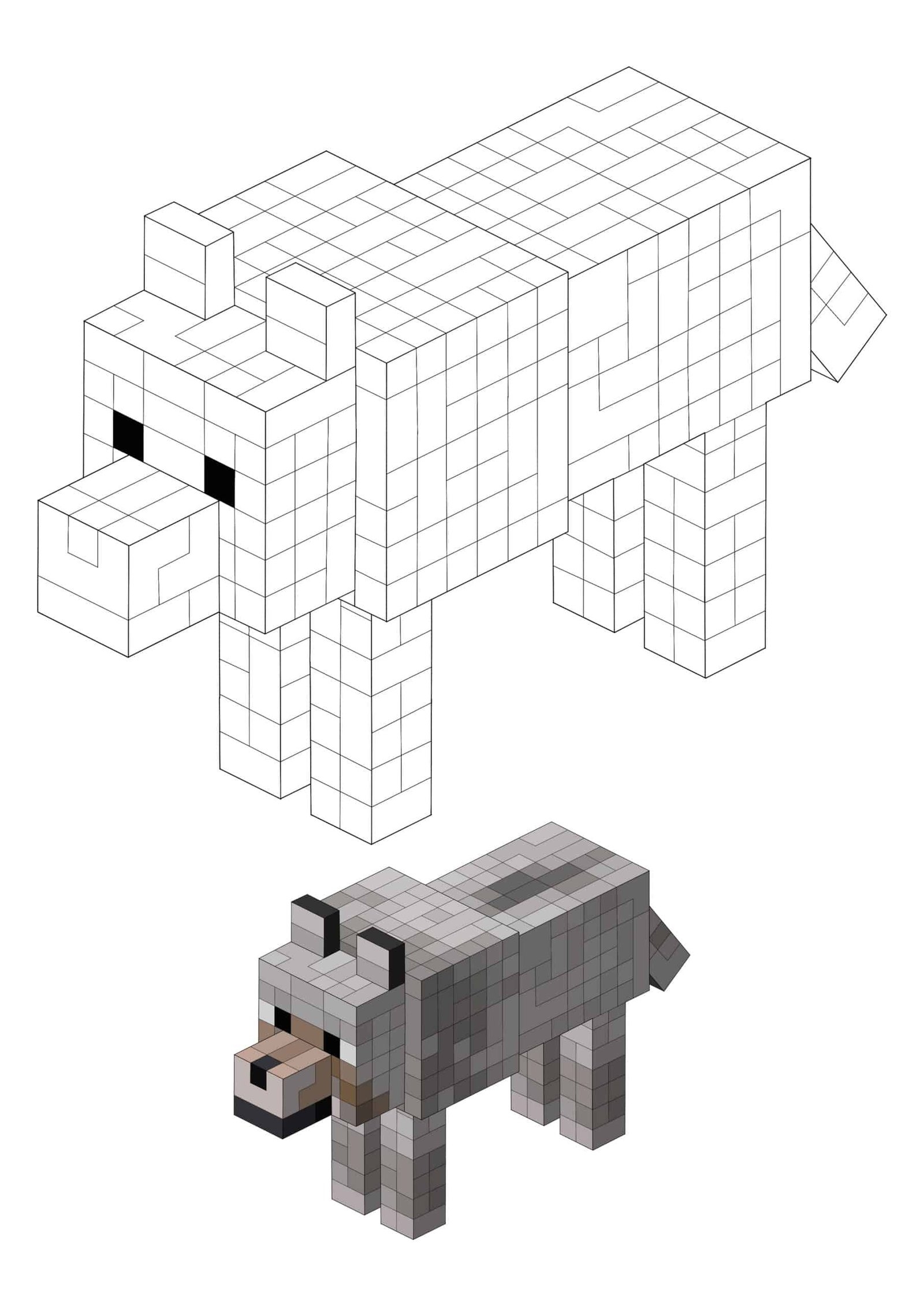Minecraft Wolf Coloring Pages 2 Free Coloring Sheets 2021 