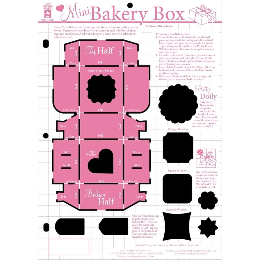 Mini Bakery Box Template