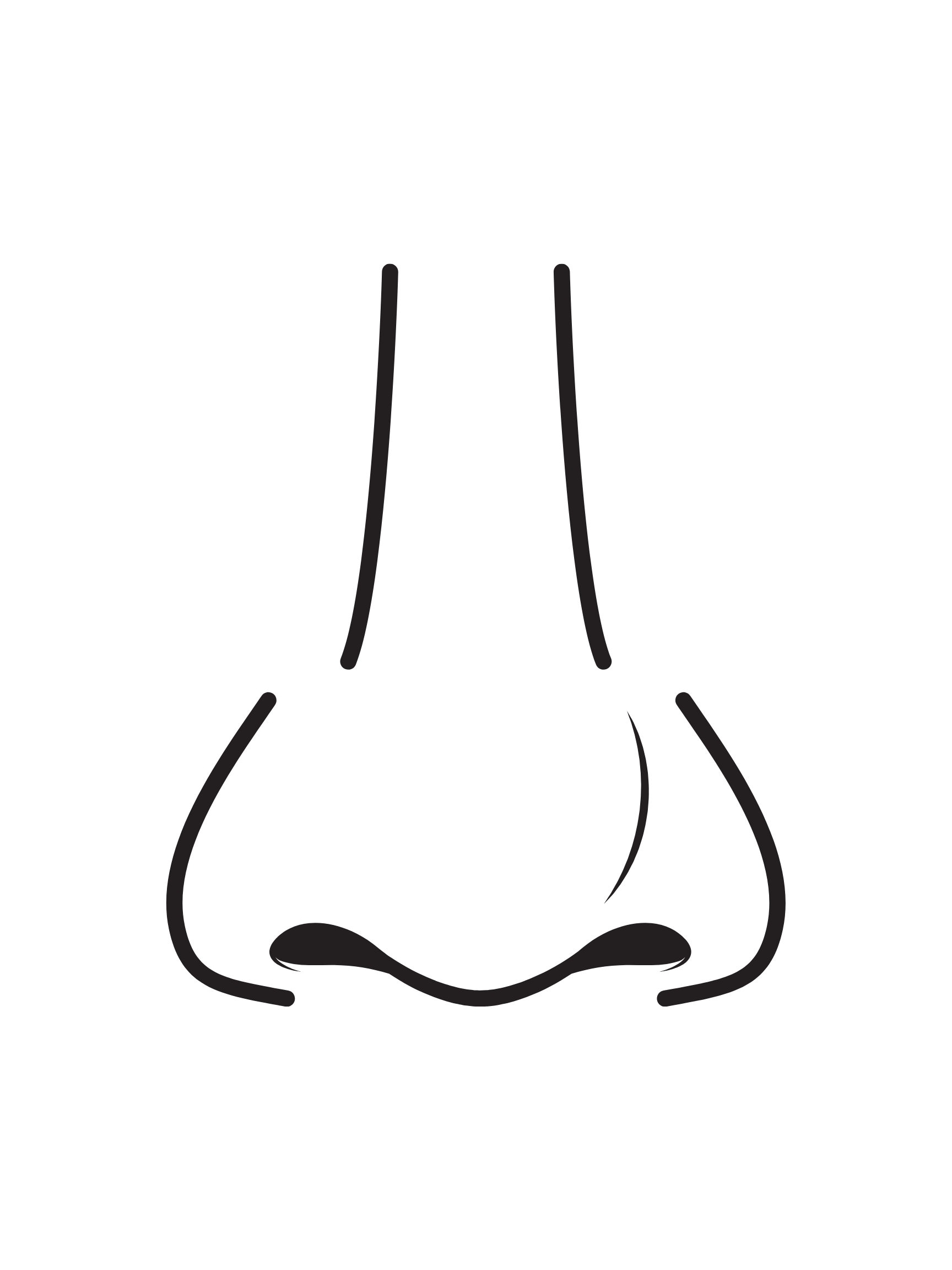 Minimalist Nose Coloring Sheet Preschool Resources Toddler Coloring Page Simple Line Art STEM For Kids Body Parts Curriculum Etsy