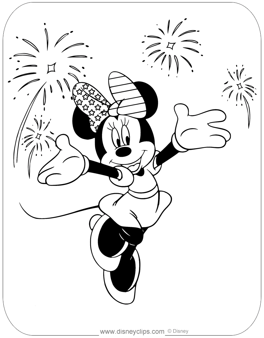 Minnie Mouse Special Events Coloring Pages Disneyclips