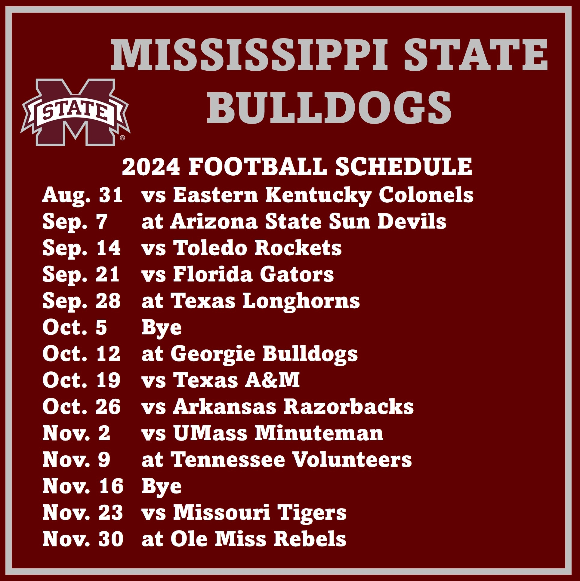 printable ole miss football schedule 2024