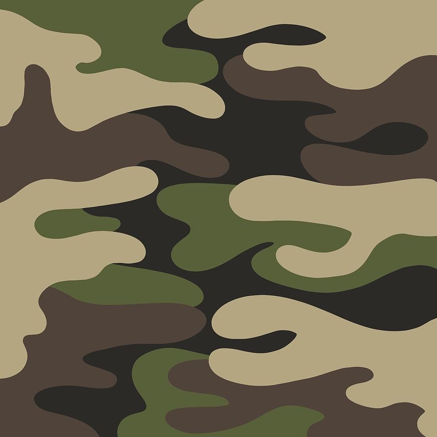 Modern Camo Print By Nicole Wilson