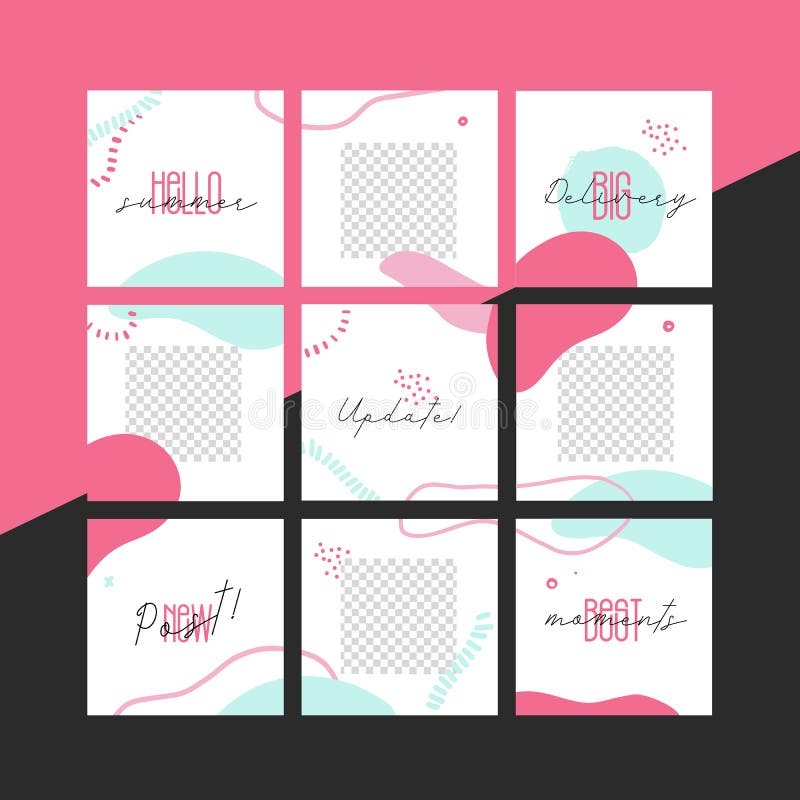 Modern Puzzle Stories Business Template For Social Media Summer 
