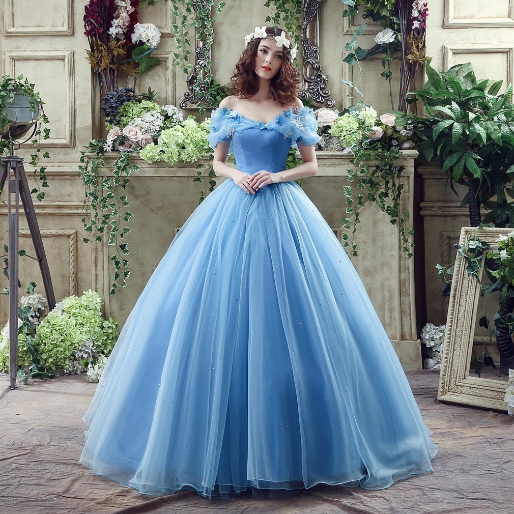 Modern Version Of The Bride Dress Platform Cinderella Dress Blue Color Wedding Dress Wedding Dress A S Amazon co uk Home U0026 Kitchen