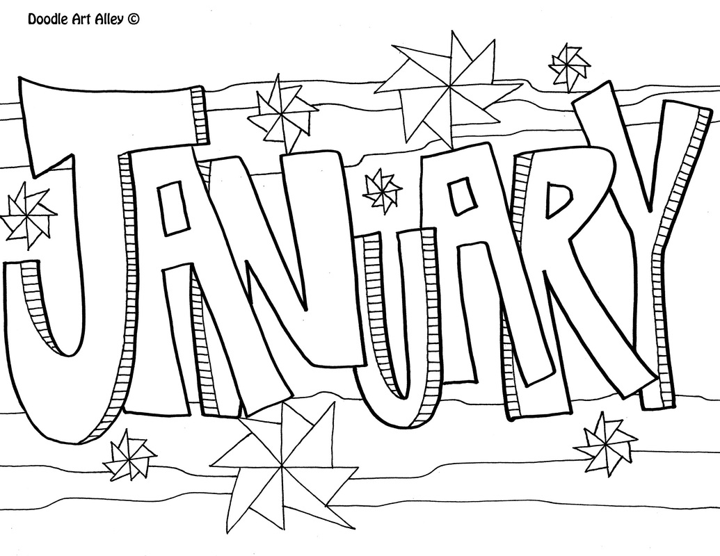 Months Of The Year Coloring Pages CLASSROOM DOODLES