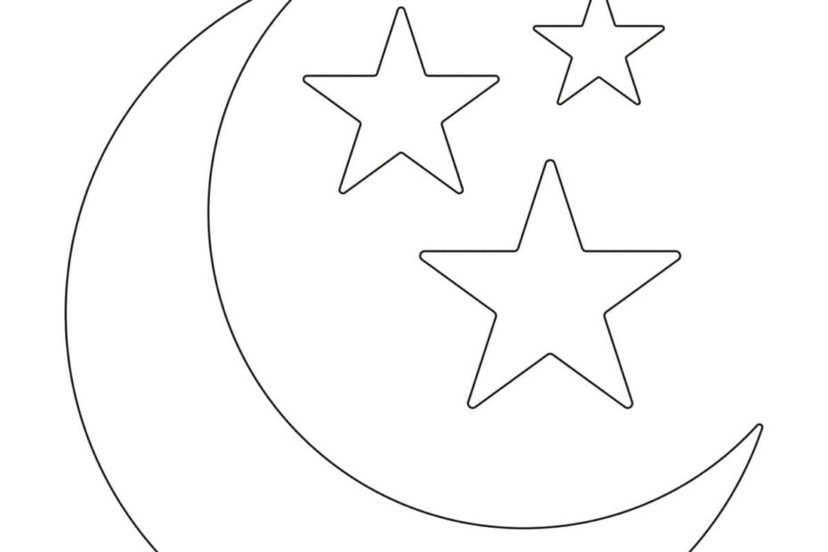 Moon Template Free Printable Coloring Page Childhood Magic