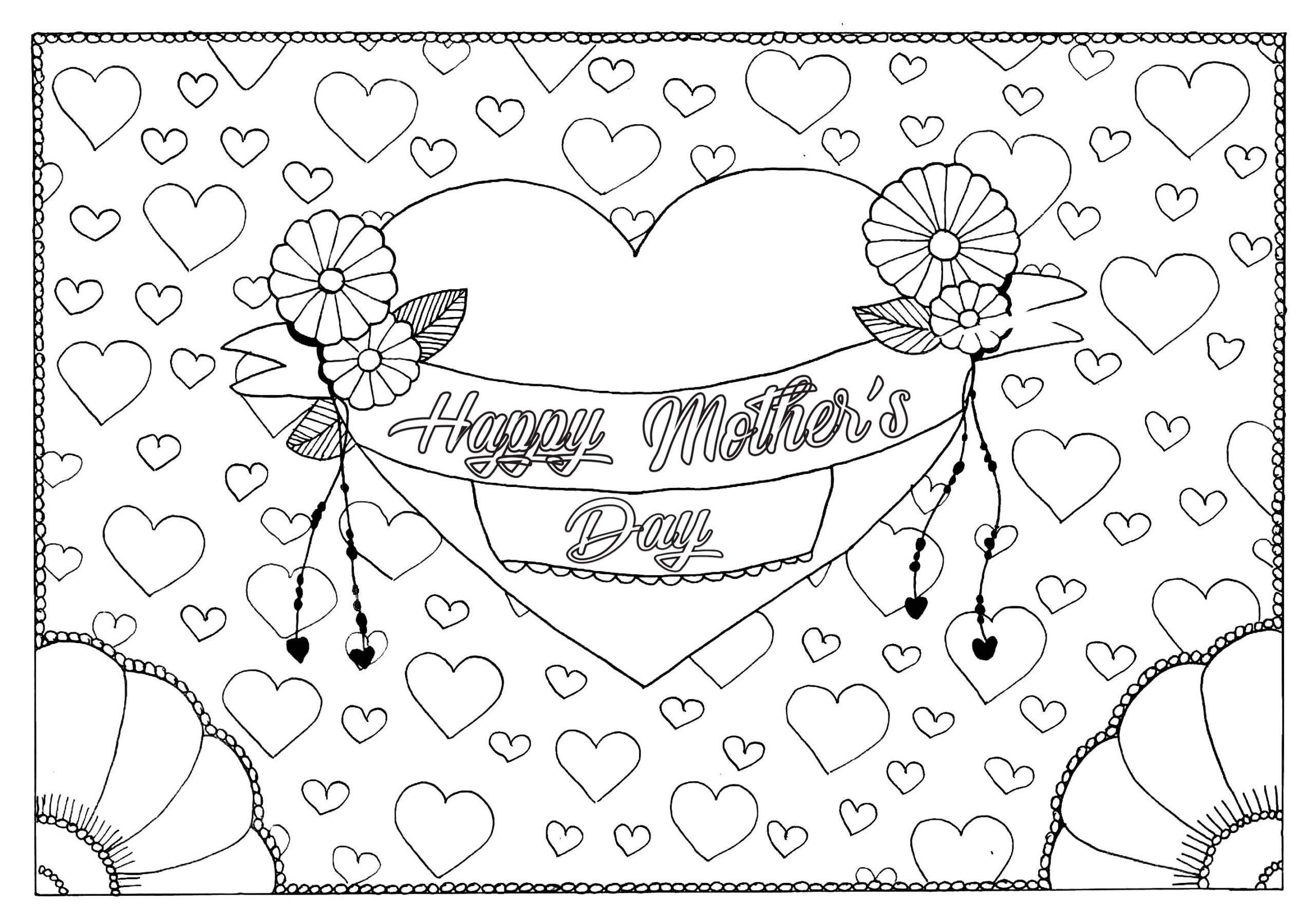 mothers day coloring pages printable