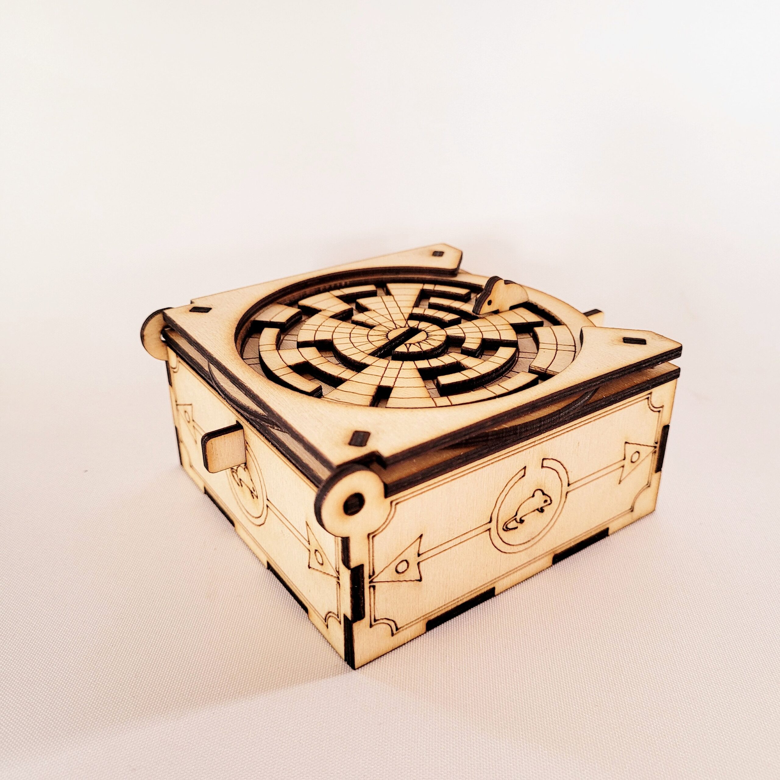 Mouse Maze Puzzle Box Plans SVG DXF PDF Laser Cutting Files 