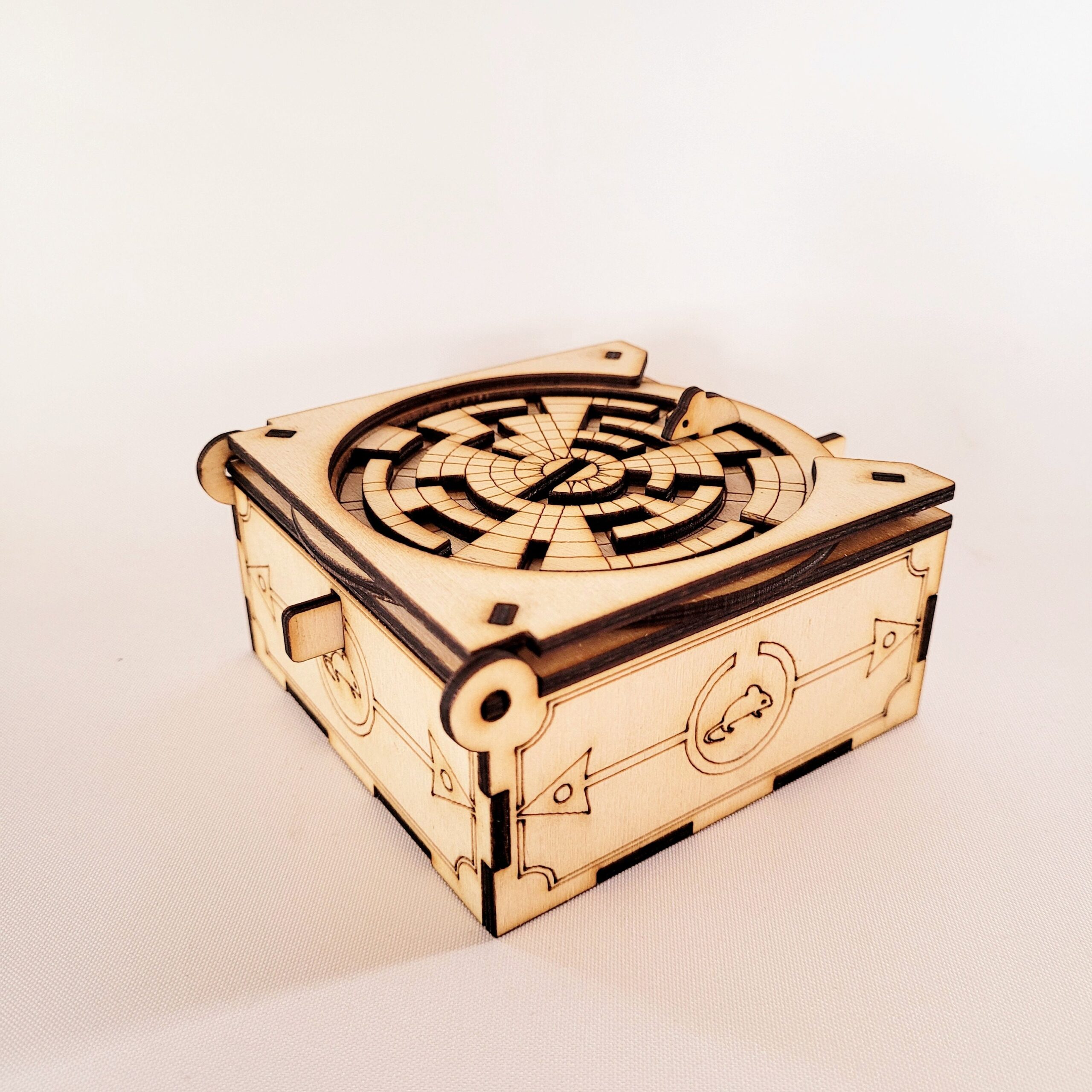 Mouse Maze Puzzle Box Plans SVG DXF PDF Laser Cutting Files 