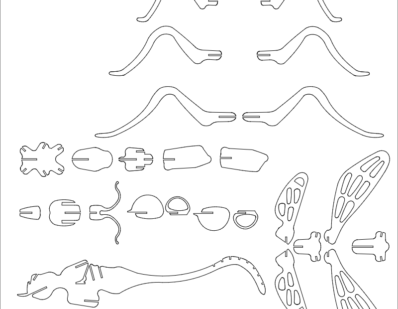 Mud Dauber Wasp R14 2 Laser Cut 3d Puzzle Free DXF File For Free Download Vectors Art