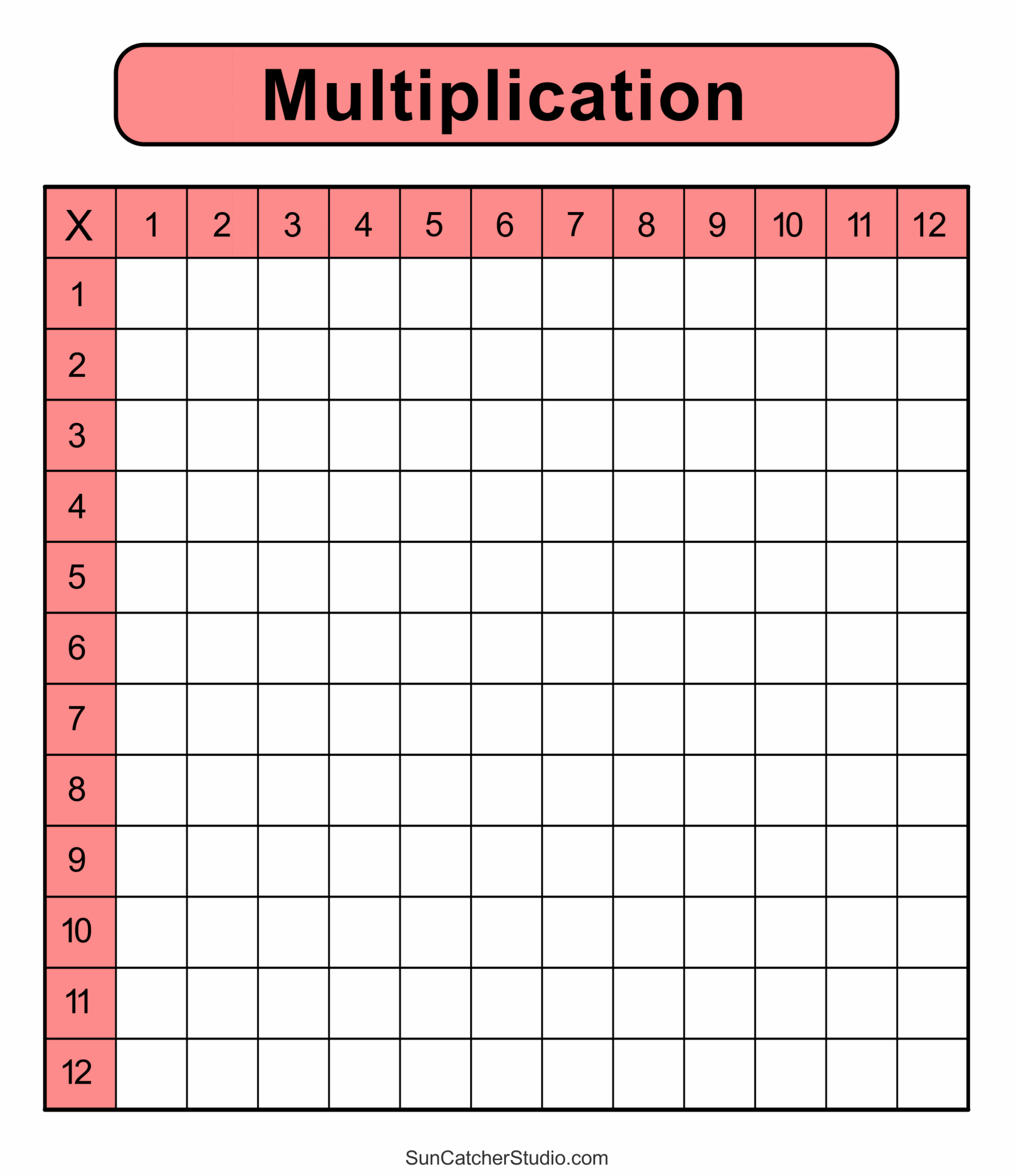 Multiplication Charts PDF Free Printable Times Tables Free Printables Monograms Design Tools Patterns U0026 DIY Projects