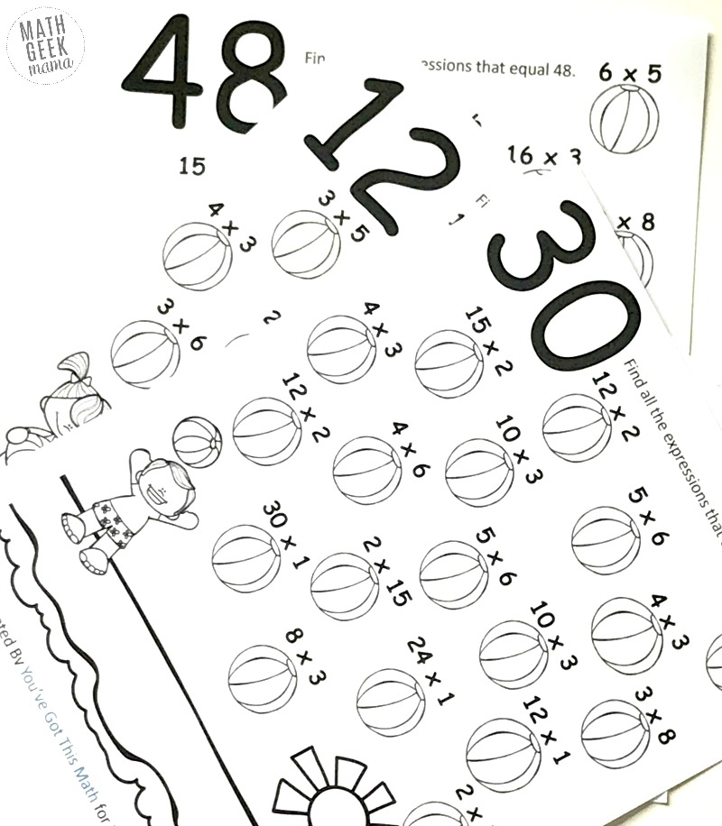 math multiplication coloring worksheets