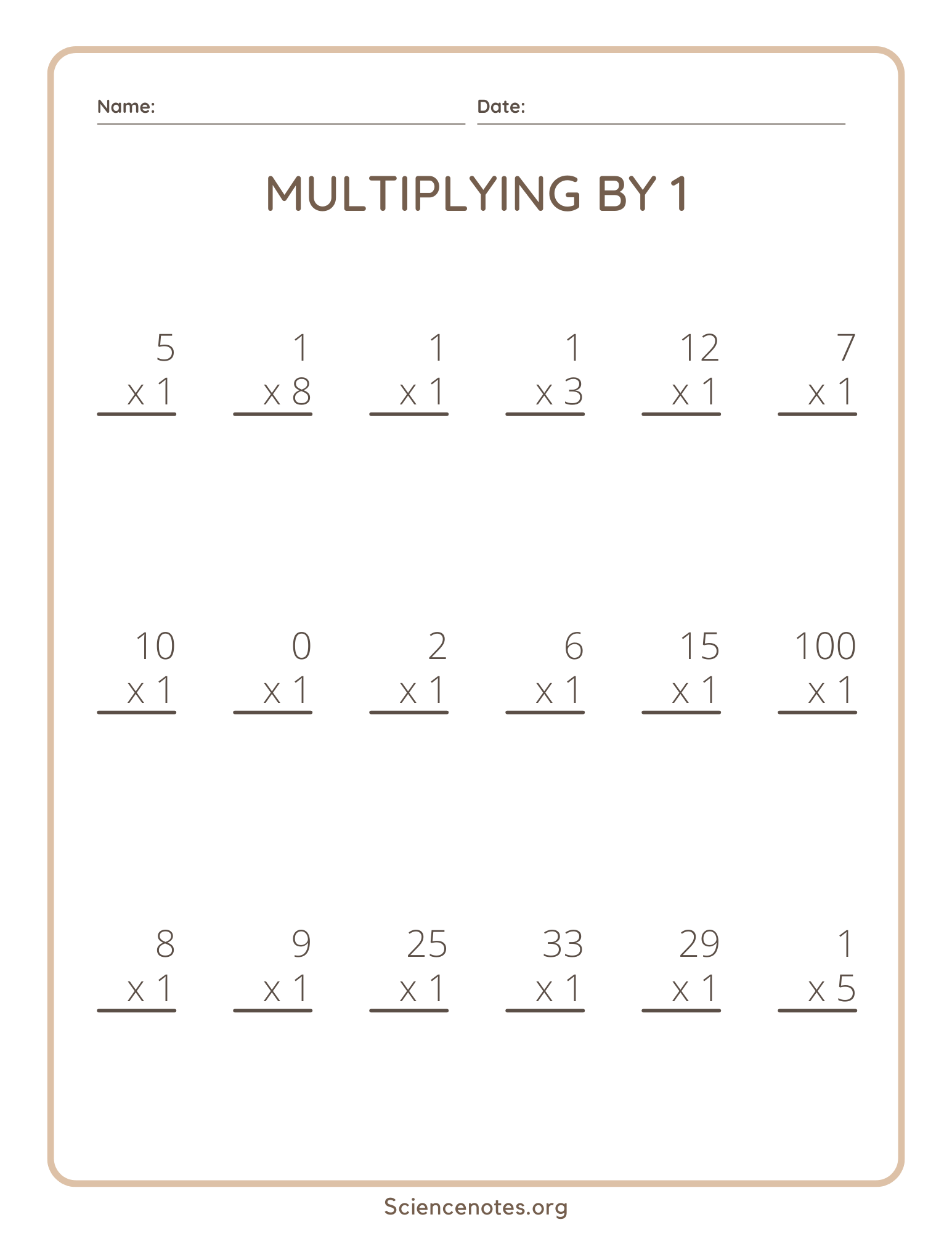 multiplication worksheets pdf
