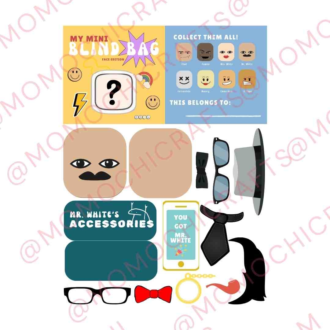 My Mini Blind Bag Face Edition Letter sized Blind Bag Template For Non borderless Print By Sociallyeuni Raket PH