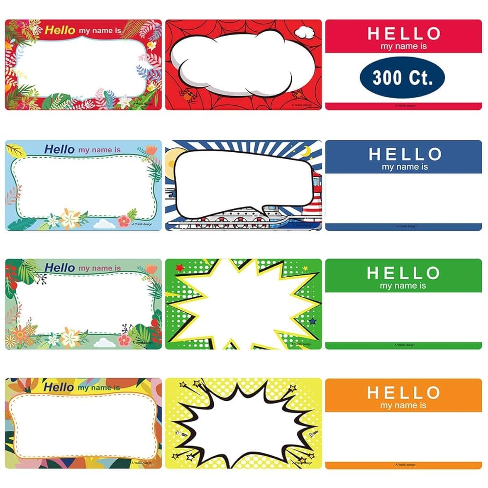 hello my name is printable