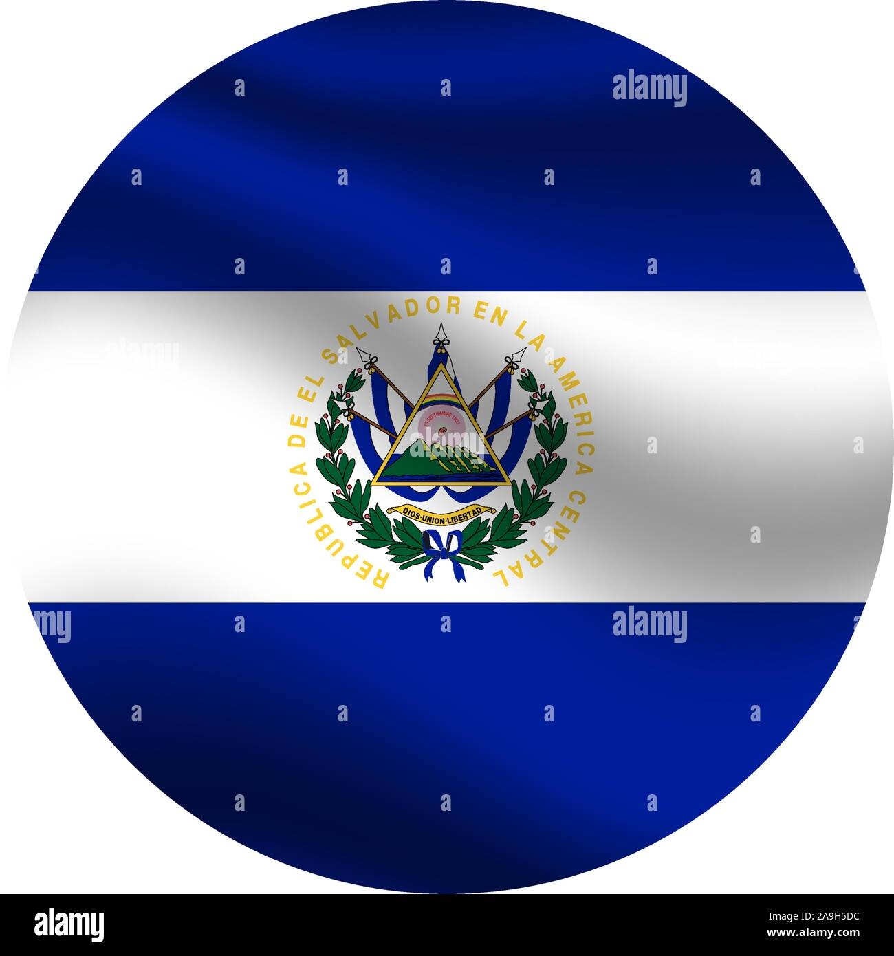 National Flag Of Republic Of El Salvador Original Colors And 