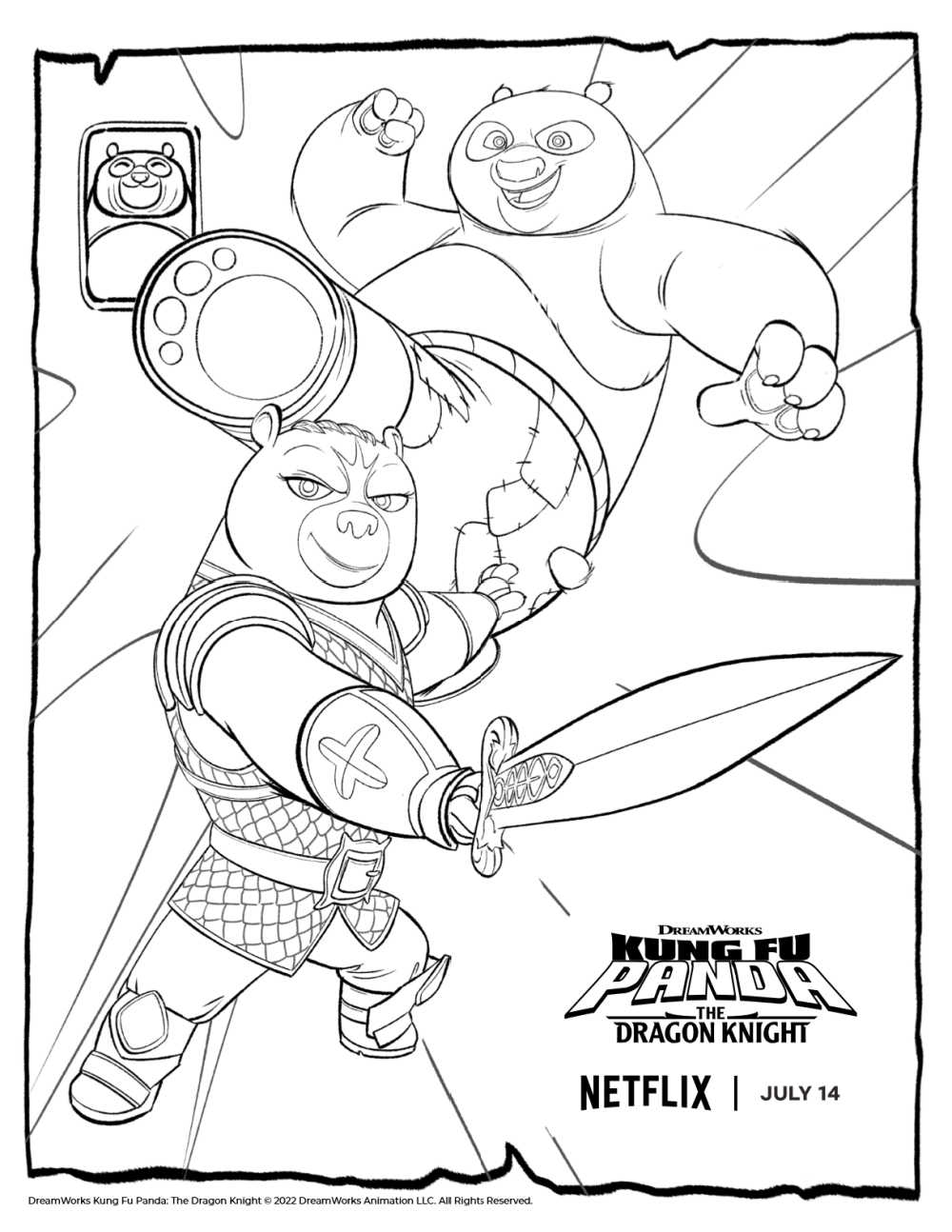 kung fu panda coloring book