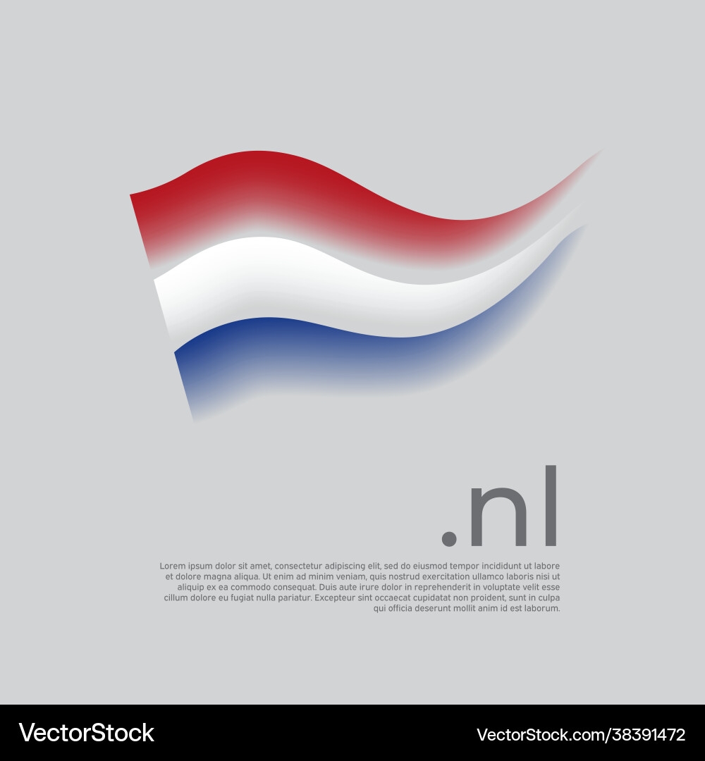 Netherlands Flag Holland Colors Stripes Royalty Free Vector