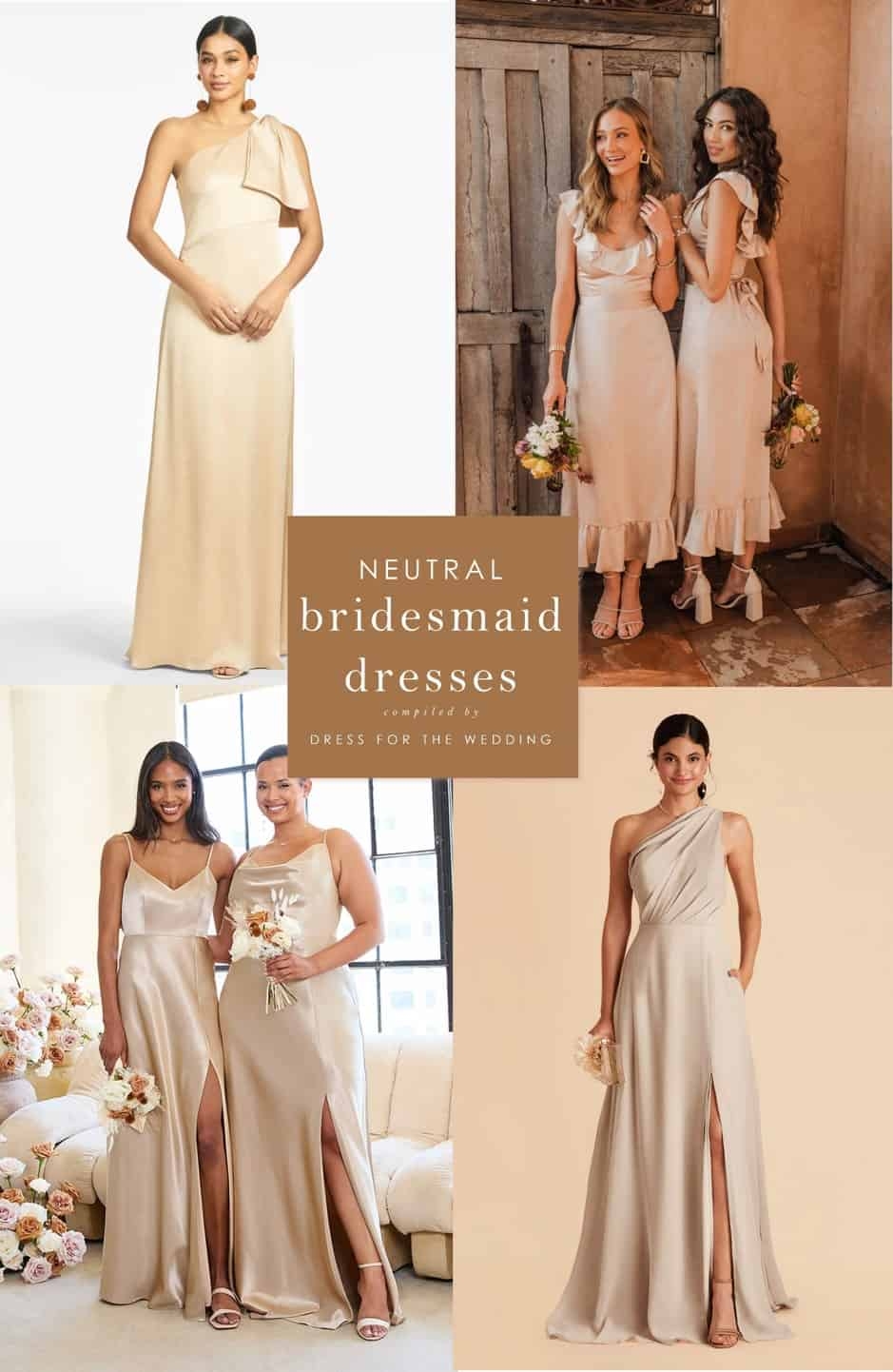 taupe color bridesmaid dresses