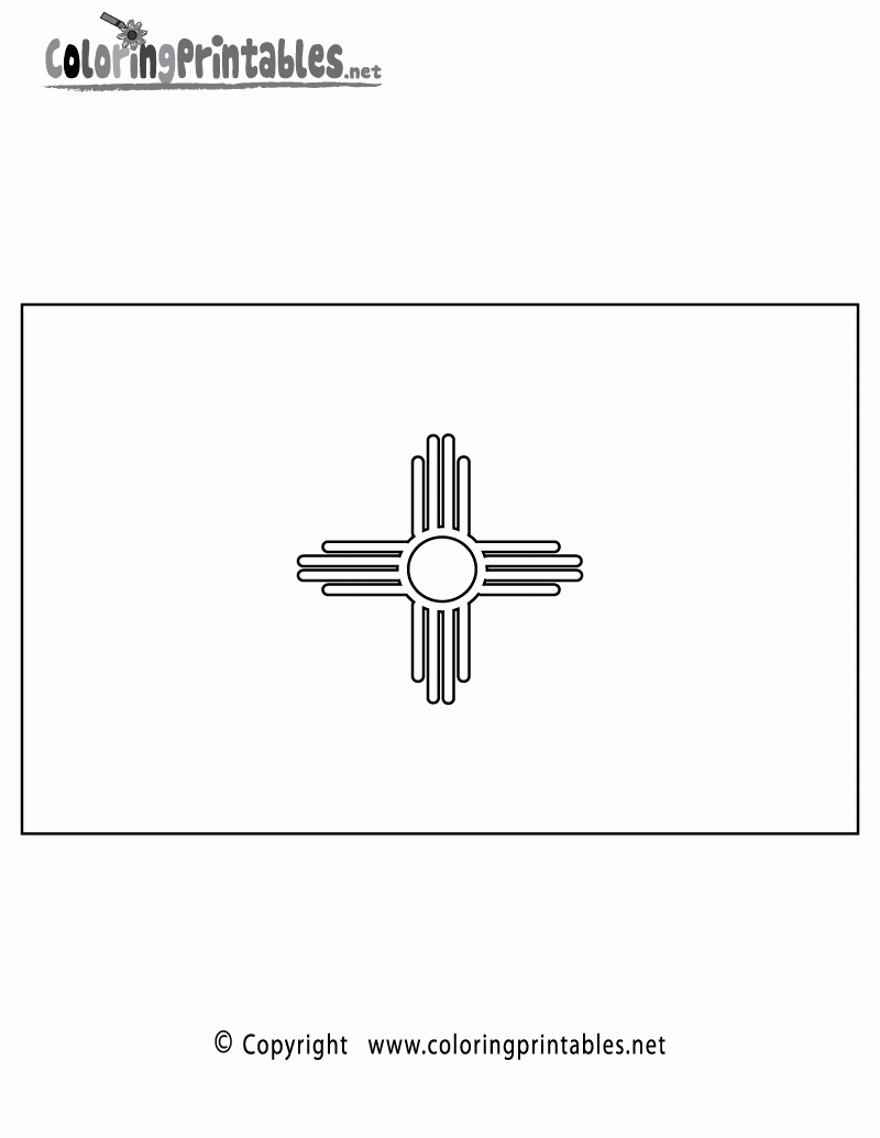 mexico flag coloring page