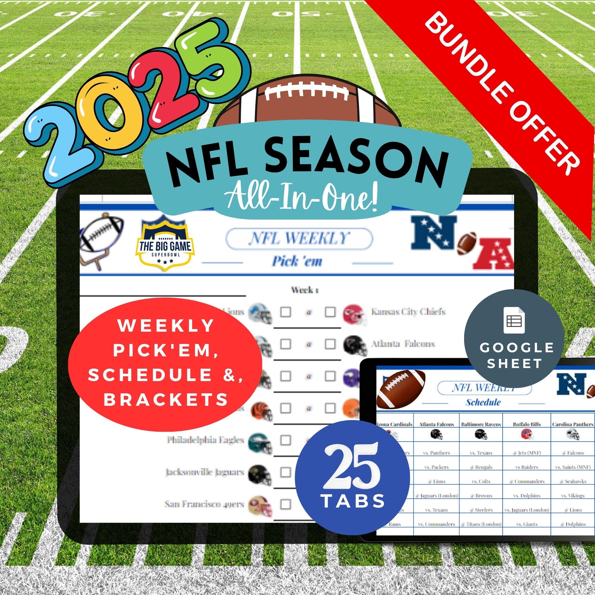 nfl weekly schedule printable