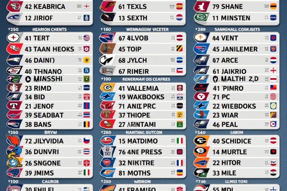 Nfl Depth Charts 2024 Grid With Team Rosters And Logos Stable Diffusion Online