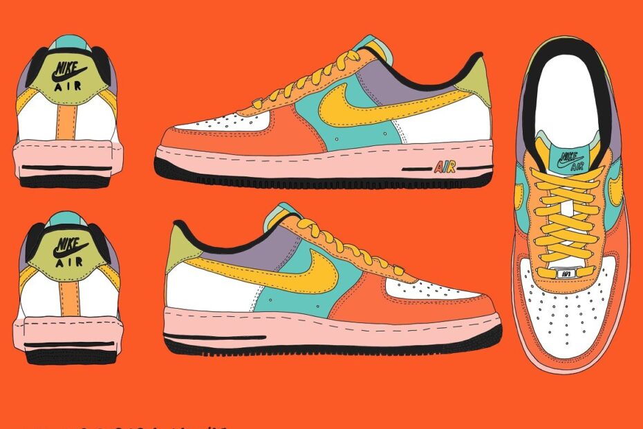 Nike Air Force 1 Low Blank Template By Mock Up Templates On Dribbble