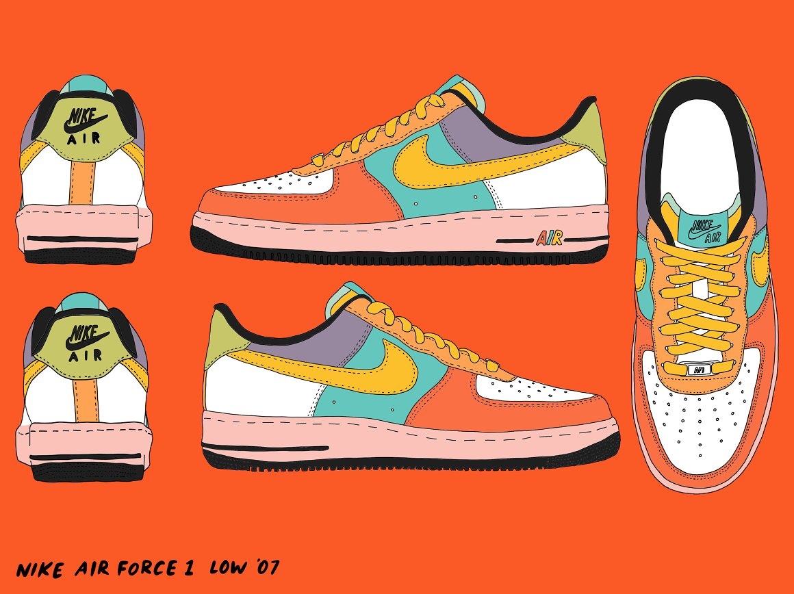 Nike Air Force 1 Low Blank Template By Mock Up Templates On Dribbble