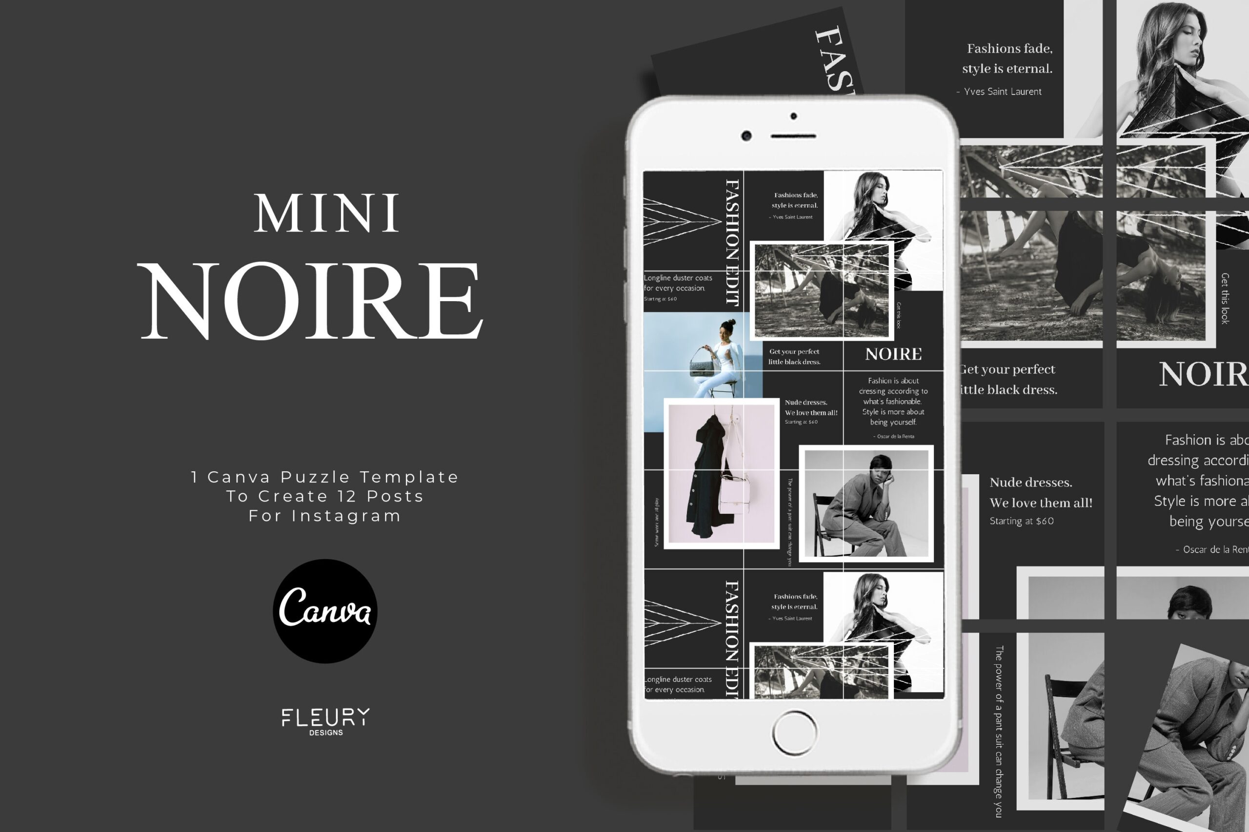 instagram puzzle template for canva